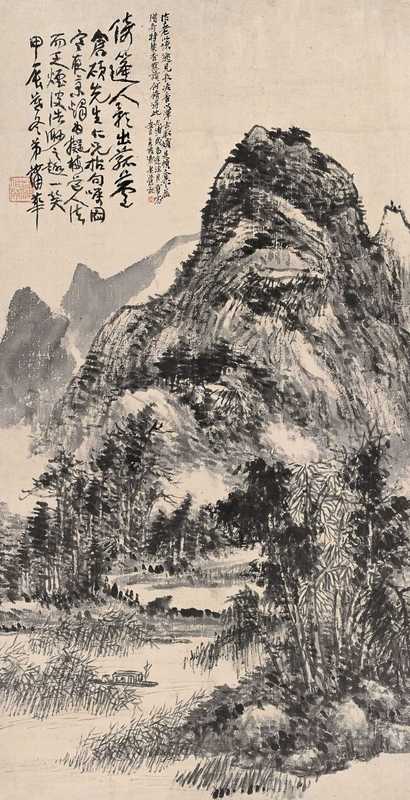 蒲华 山水 立轴